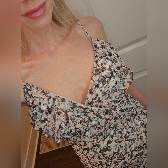 NWT 🔴 Express Floral Hi/Lo Faux Wrap Dress - SIZE M - Picture 5 of 14